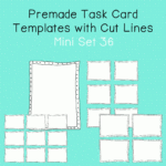 Task Card Template – Mini Set 36 – Frames – Borders, $ | Tpt Inside Task Cards Template