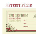 Tattoo Gift Certificate Template Free Within Tattoo Gift Certificate Template