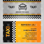 Taxi Calling Card Template Stock Vector Image For Template For Calling Card