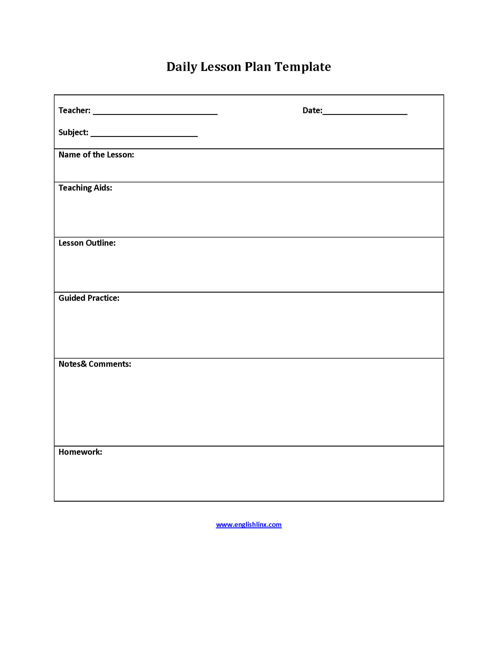 Teaching Aids Lesson Plan Template | Techers | Lesson Plan Inside Madeline Hunter Lesson Plan Template Blank