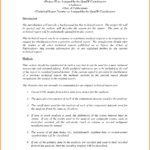 Technical Report Template Attending Technical Report With Template For Technical Report