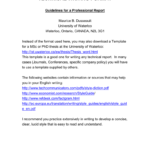 Technical Writing Format Within Template For Technical Report