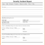 Technology Incident Report Template Templates Information Pertaining To Template For Information Report