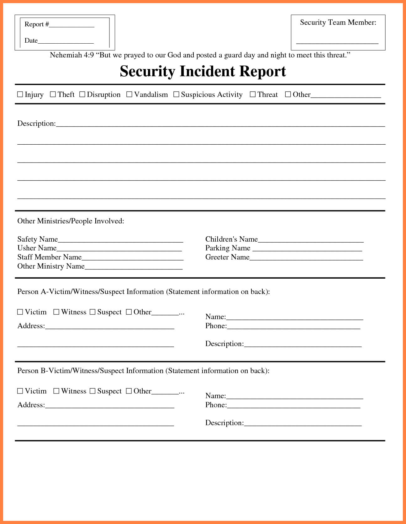 Technology Incident Report Template Templates Information Pertaining To Template For Information Report