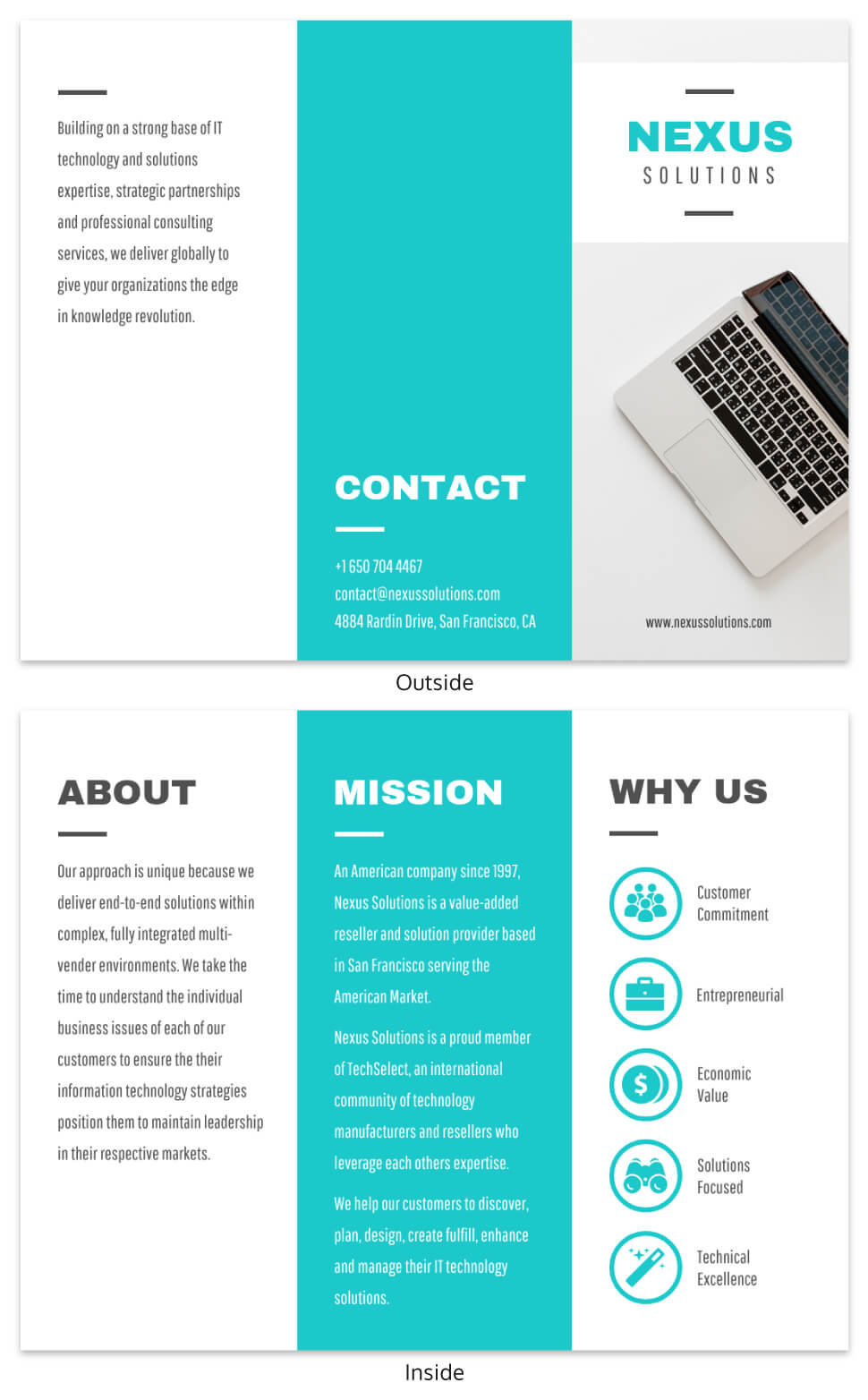 Technology Tri Fold Brochure Template Template – Venngage Regarding Technical Brochure Template