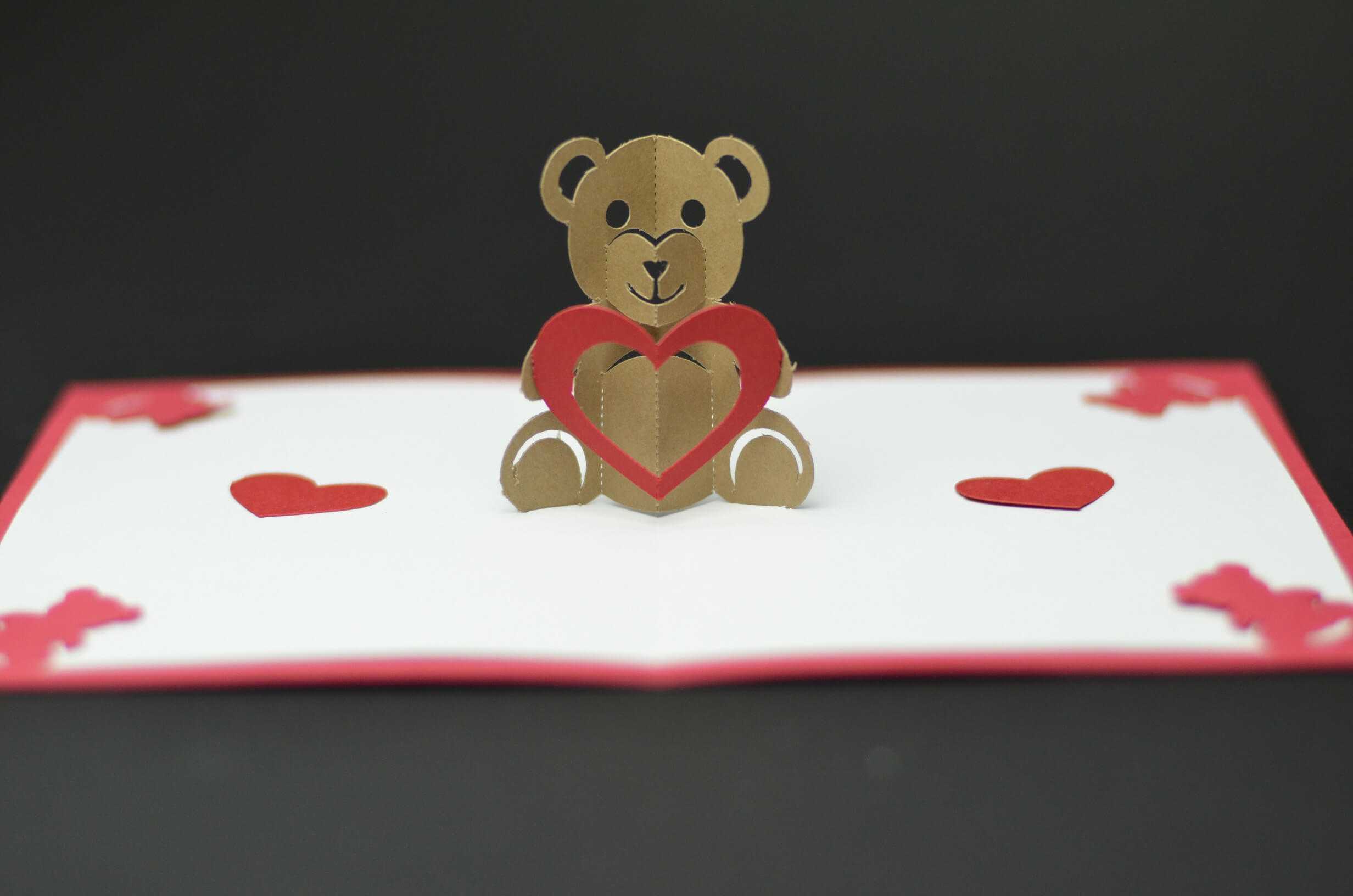 Teddy Bear Pop Up Card Template With Regard To Pop Up Wedding Card Template Free