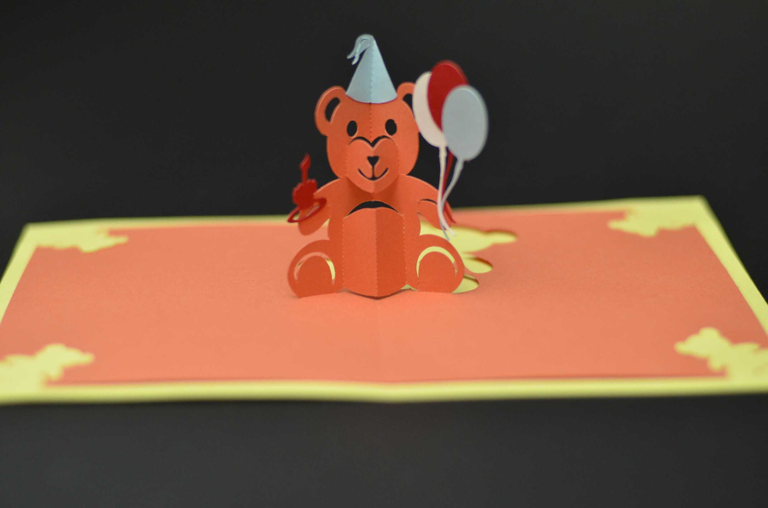 Teddy Bear Pop Up Card: Tutorial And Template – Creative Pop Throughout Teddy Bear Pop Up Card Template Free