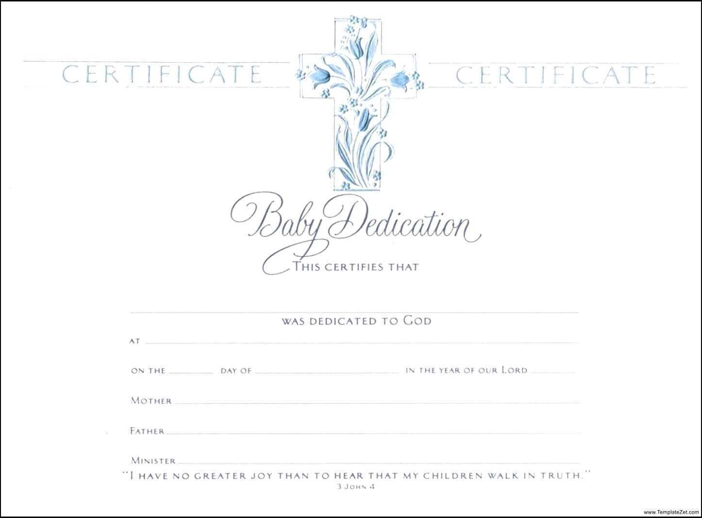 Template: Baptismal Certificate Template Baptism  | Baby Inside Baby Christening Certificate Template