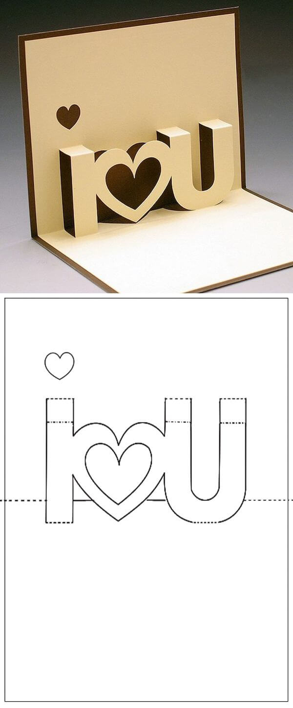Template Carte A Decouper I Love You | Craft Ideas Pertaining To I Love You Pop Up Card Template