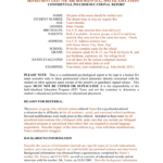 Template For A Bilingual Psychoeducational Report Pertaining To School Psychologist Report Template