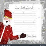Template Letter Santa Claus Blank Your Stock Illustration In Blank Letter From Santa Template