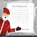 Template Letter Santa Claus Blank Your Stock Illustration In Blank Letter From Santa Template