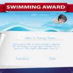 Template Of Certificate For Swimming Award Illustration For Swimming Certificate Templates Free