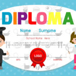 Template Of Children's Diplomas And Certificates, Little Chef.. Throughout Children's Certificate Template