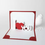Template Pop Up Card «I Love You» Within I Love You Pop Up Card Template