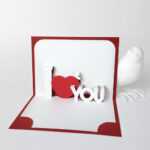 Template Pop-Up Card «I Love You» within I Love You Pop Up Card Template