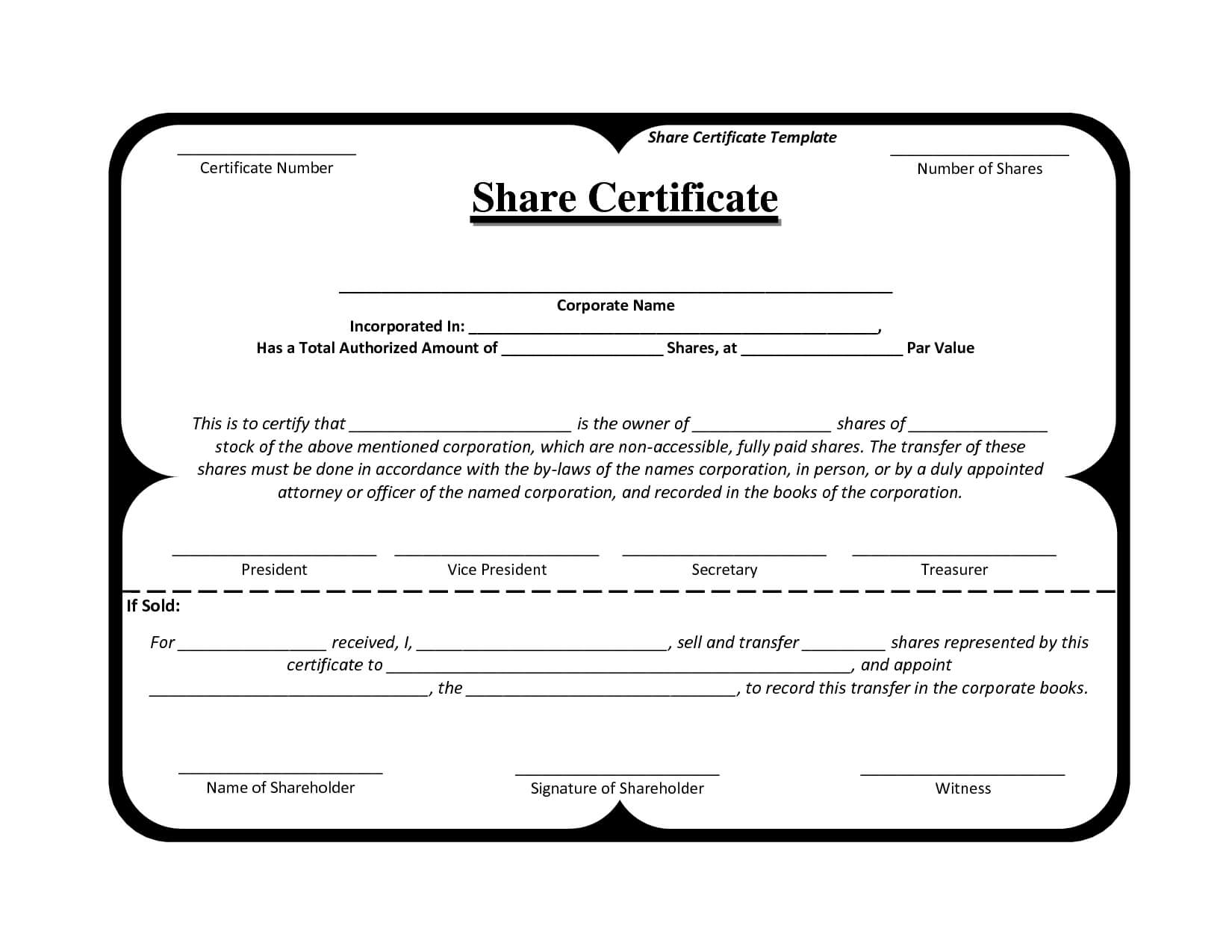 Template Share Certificate Rbscqi9V | Share Certificate Within Template For Share Certificate