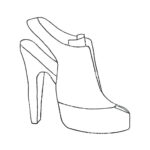 Template Stiletto Shoe High Heel Printable Fondant Baby – Empoto Intended For High Heel Template For Cards