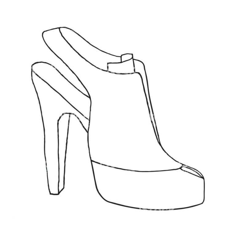 Printable High Heel Stencil Best Photos Of High Heel Throughout High ...