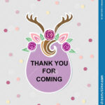 Template With Deer Headband Stock Illustration With Headband Card Template