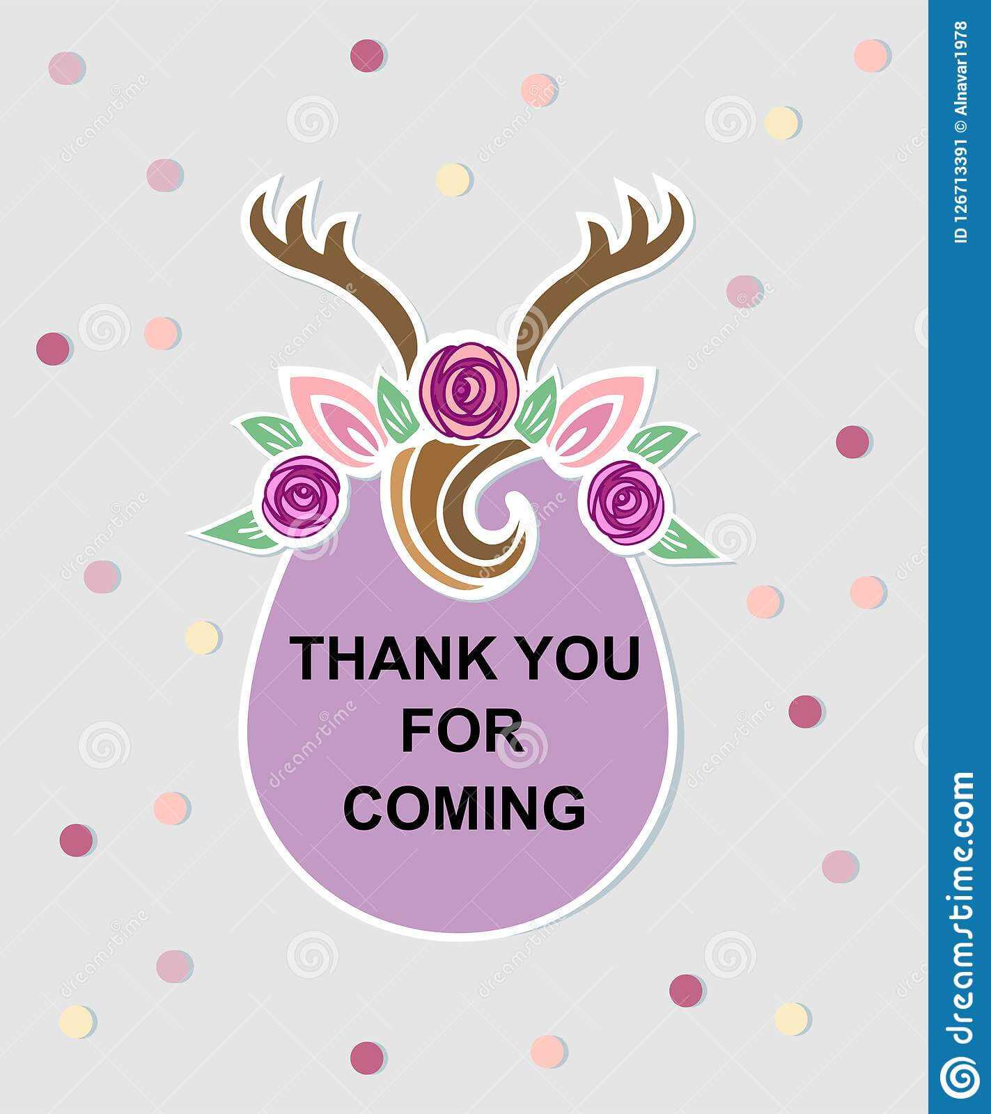 Template With Deer Headband Stock Illustration With Headband Card Template