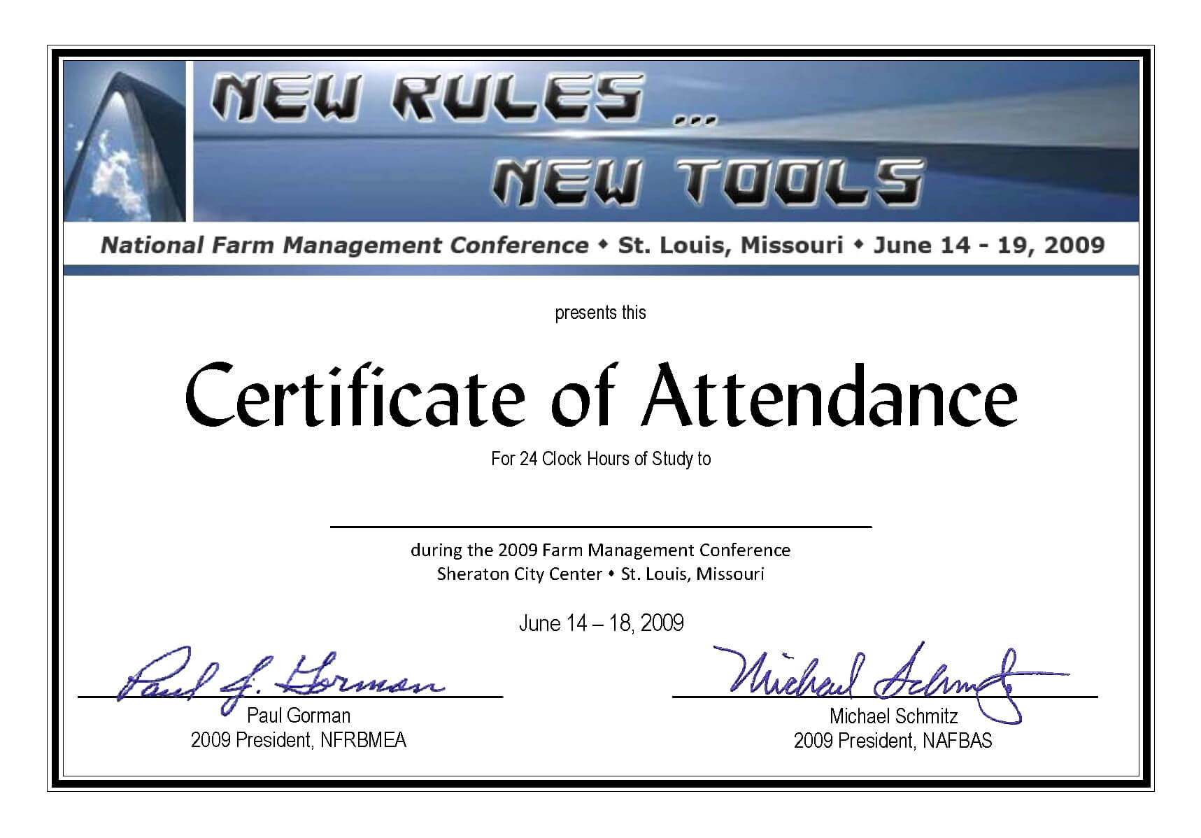 Templates Of Certificate Attendance Template Word For Regarding Conference Certificate Of Attendance Template