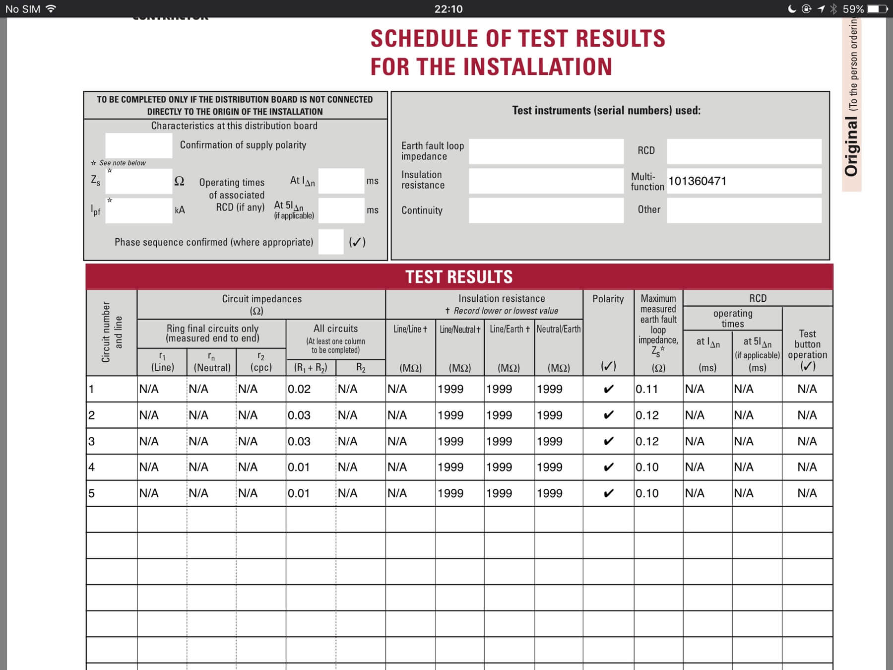 Testing Wiring With A Megger – Electrician Talk Pertaining To Megger Test Report Template