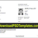 Texas Temporary Permit Template Psd Regarding Texas Id Card Template