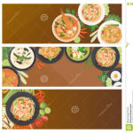 Thai Food Banner Template Stock Vector. Illustration Of Intended For Food Banner Template