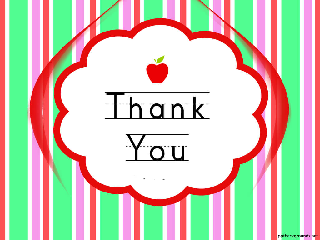 Thank You Cards For Teachers Backgrounds For Powerpoint Throughout Thank You Card For Teacher Template