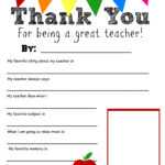 Thank You Teacher Free Printable | School Days | Teacher Regarding Thank You Card For Teacher Template