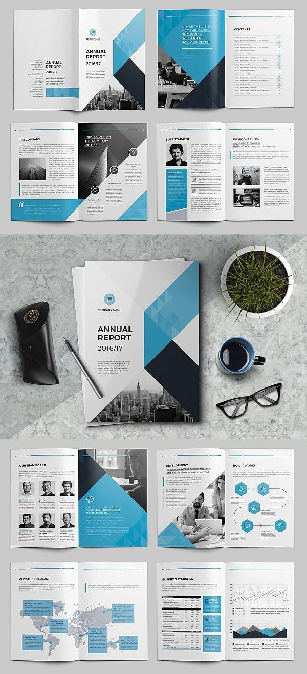 The Annual Report Template #brochure #template #indesign In Annual Report Template Word Free Download