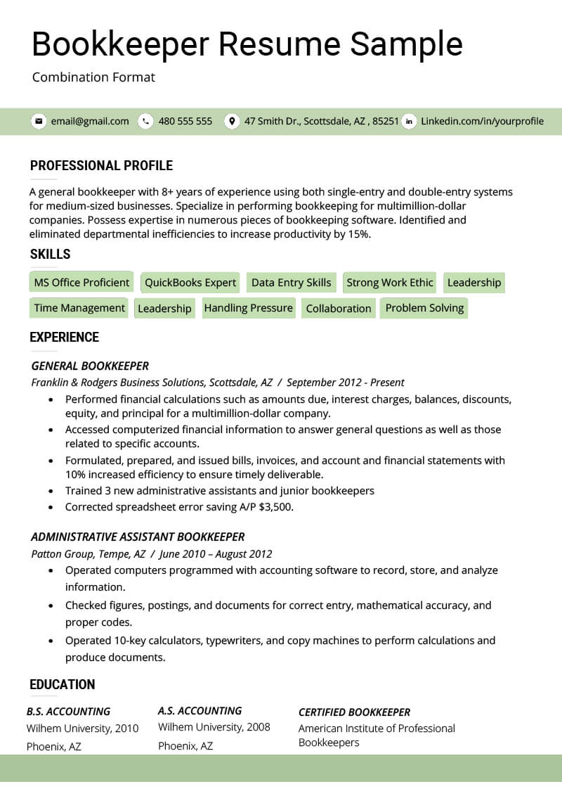 The Combination Resume: Examples, Templates, & Writing Guide For Combination Resume Template Word