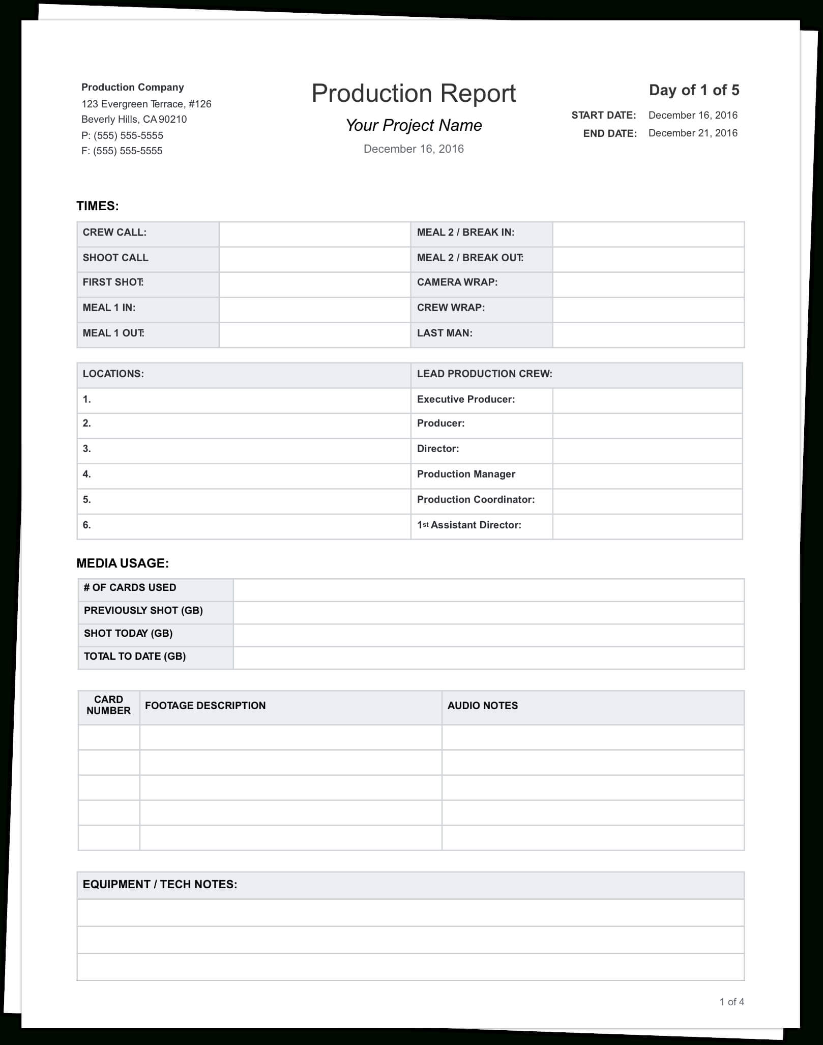 The Daily Production Report, Explained (With Free Template) Intended For Wrap Up Report Template