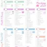 The Only Packing List Template You'll Ever Need | Indiana Jo Throughout Blank Packing List Template