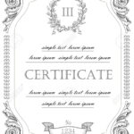 The Template For The Certificate And License In Vintage Classic Style.. For Certificate Of License Template