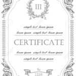 The Template For The Certificate And License In Vintage Classic Style.. For Certificate Of License Template