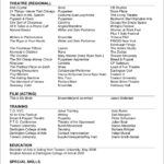 Theatre Resume Template Free A Format 84052 25 Samp ~ Curbshoppe Pertaining To Theatrical Resume Template Word