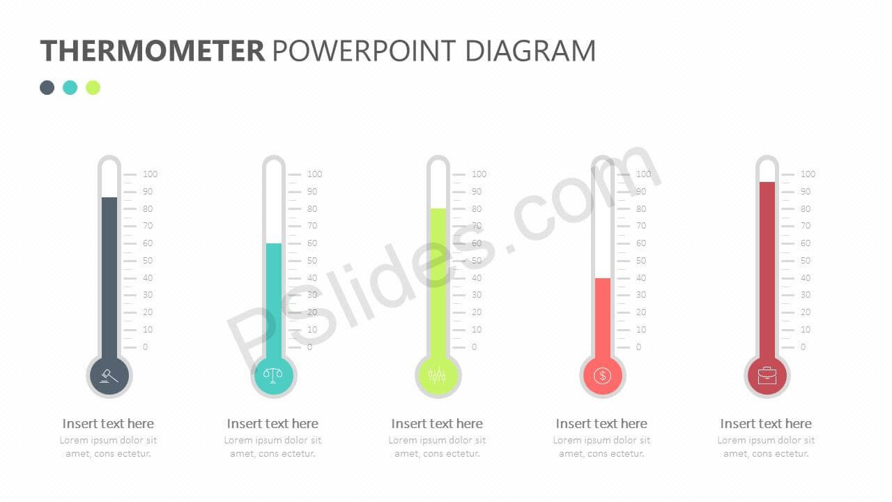 Thermometer Powerpoint Diagram – Pslides Throughout Powerpoint Thermometer Template