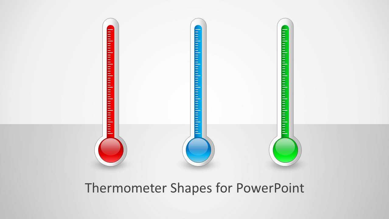 Thermometer Shapes For Powerpoint pertaining to Thermometer Powerpoint Template