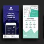 This Mobile App Dl Card Template Is Ideal For Promoting App Within Dl Card Template