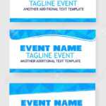 Three Style Light Blue Triangle Blank Template Event Banner Or.. For Event Banner Template