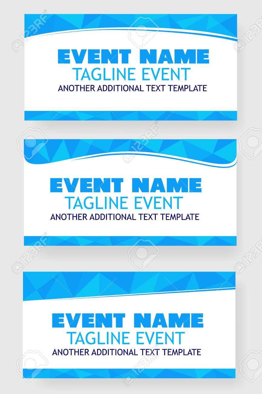 Three Style Light Blue Triangle Blank Template Event Banner Or.. For Event Banner Template