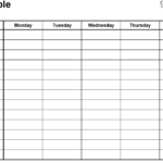 Timetable Templates For Microsoft Word – Free And Printable With Blank Revision Timetable Template