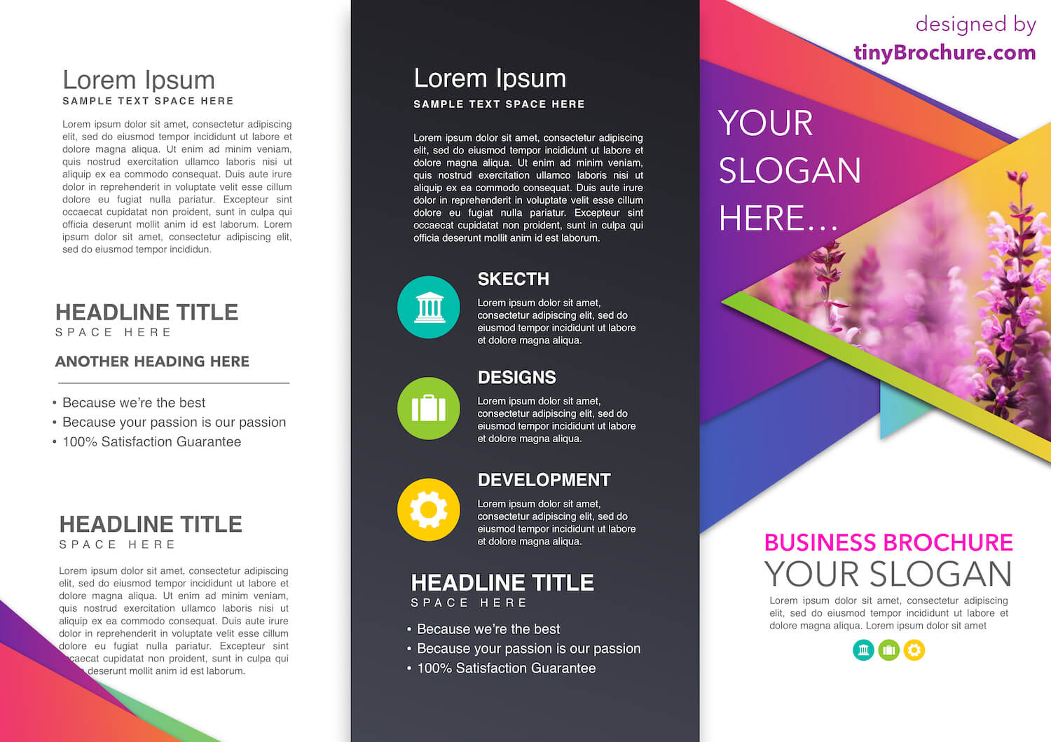 Tinyppt: Smart Art Infographic Brochure Newspaper Template For Google Drive Brochure Template