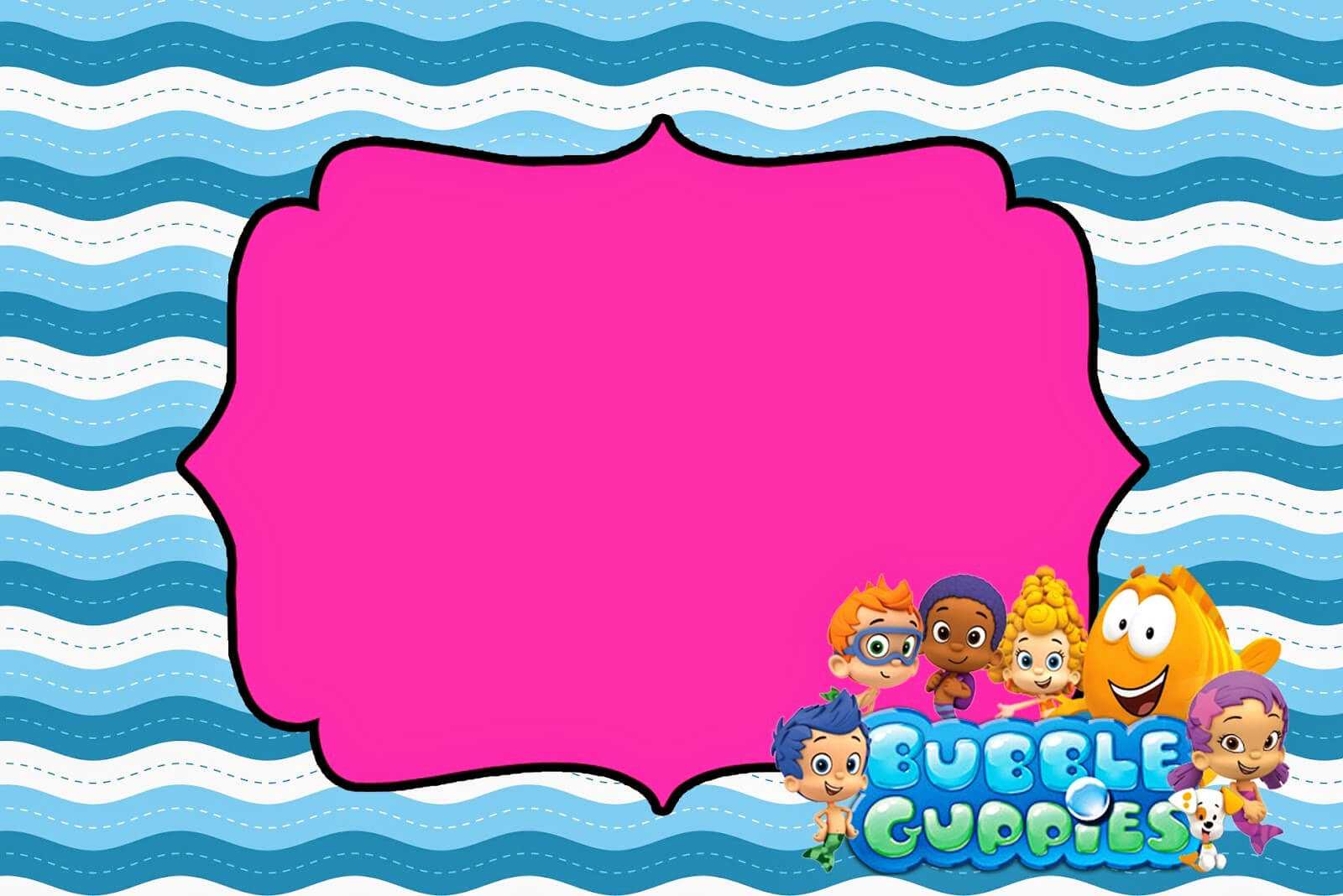 Tips & Ideas: Lovely Bubble Guppies Invitations For Your Inside Bubble Guppies Birthday Banner Template