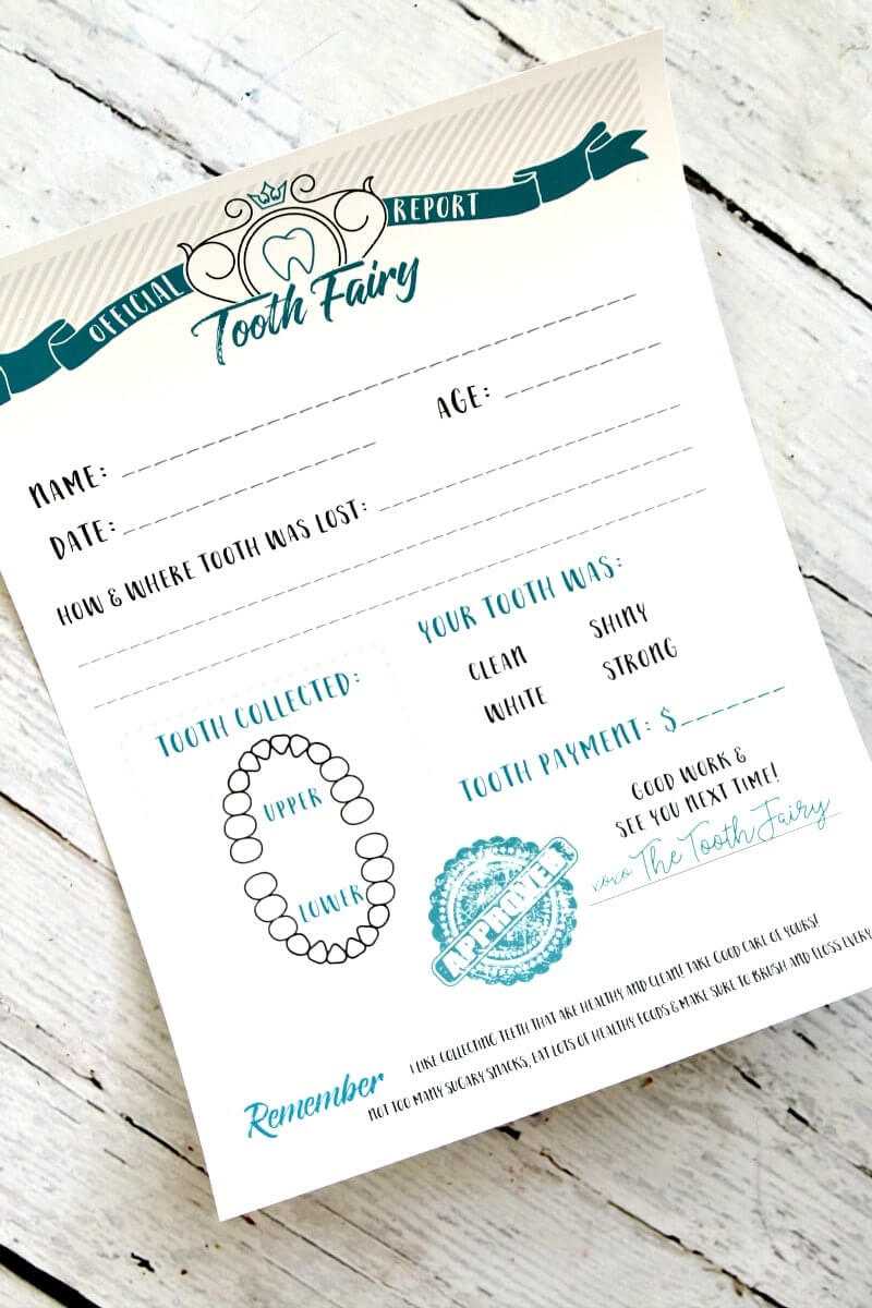 Tooth Fairy Free Printable Certificate Inside Free Tooth Fairy Certificate Template