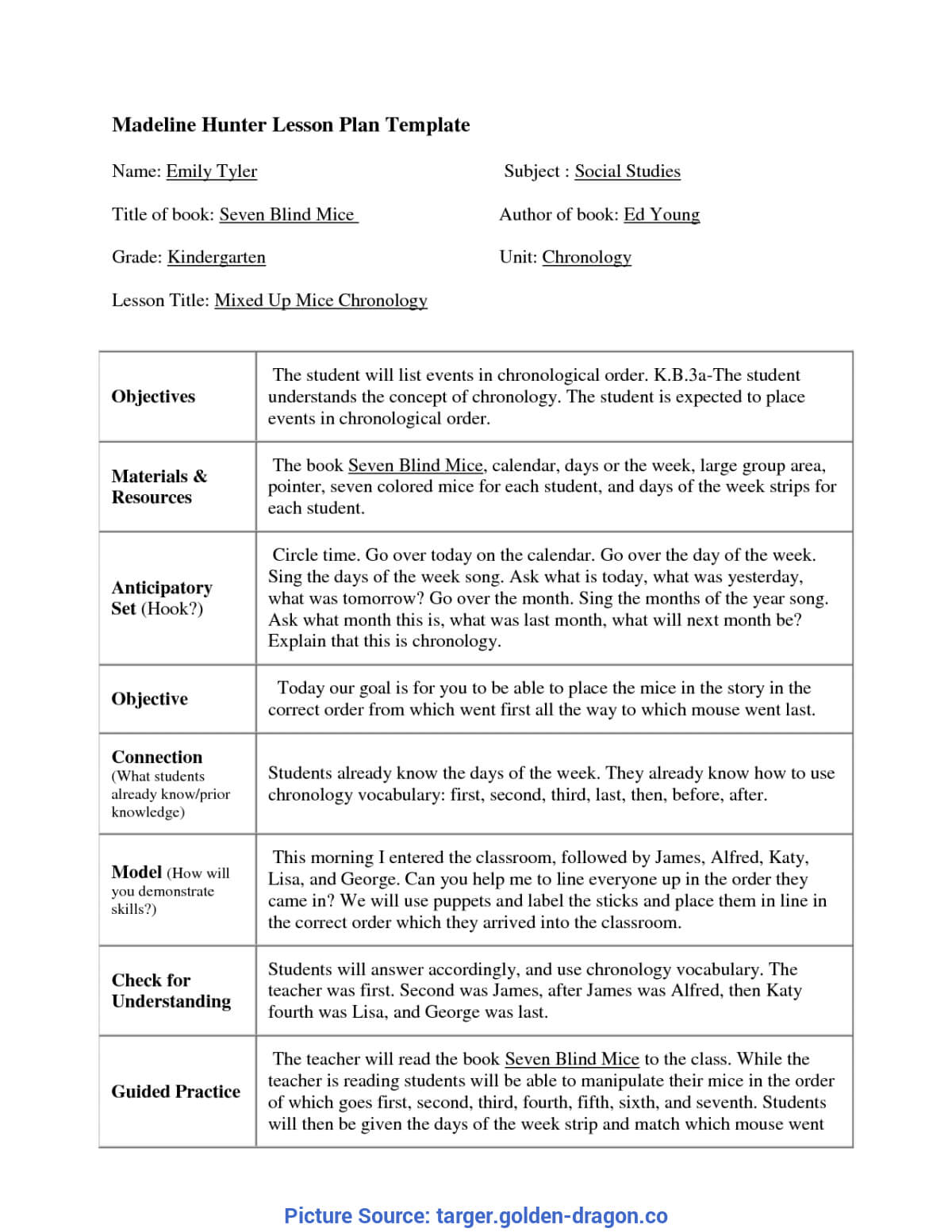 Top Madeline Hunter Lesson Plan Kindergarten Madeline Hunter Regarding Madeline Hunter Lesson Plan Template Blank