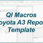 Toyota A3 Report Template In Excel Throughout A3 Report Template