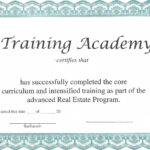 Training Certificate Template – Certificate Templates In Template For Training Certificate